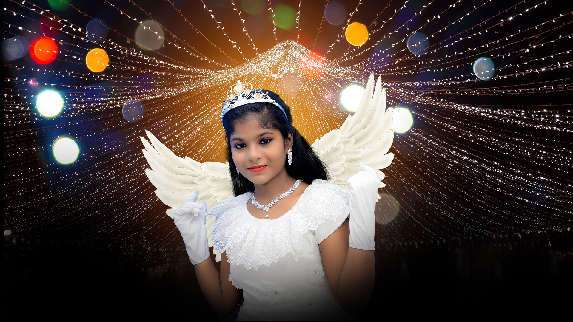 The girl with white gown photography poses